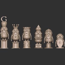 小黄人 Zbrush精雕 象棋棋子